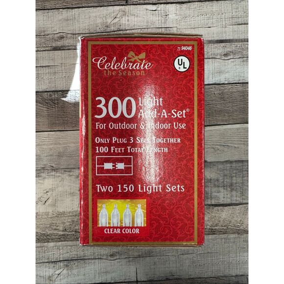 Celebrate the Season 300 Holiday Christmas Clear String Lights - Picture 2 of 3